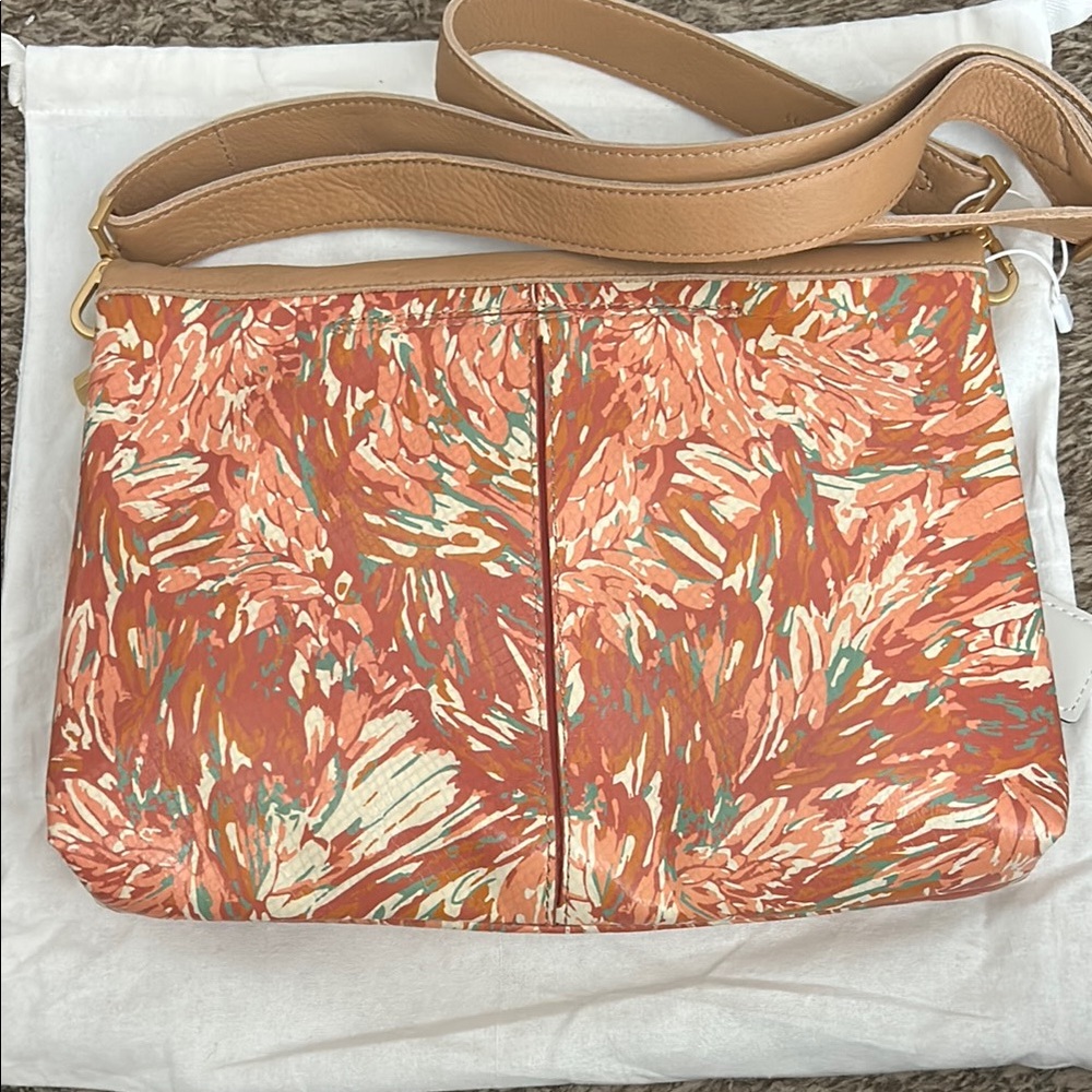 Tan and Orange Women's Crossbody Bag - Picture 2 of 4